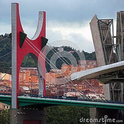 Bilbao - Puente de la Salve - Spain Editorial Stock Photo