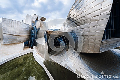 Guggenheim Museum in the Basque city of Bilbao, in northern Spain Editorial Stock Photo