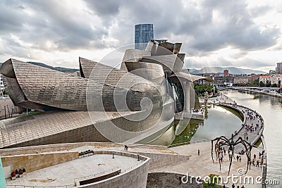 Guggenheim Museum in the Basque city of Bilbao, in northern Spain Editorial Stock Photo