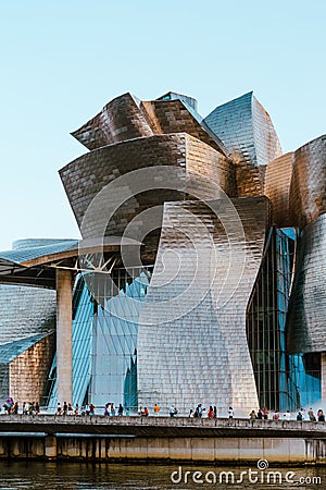 Guggenheim Museum in the Basque city of Bilbao, in northern Spain Editorial Stock Photo