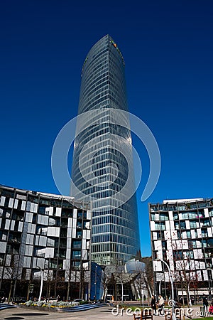 Iberdrola building, Eukadi Square Plaza Euskadi Editorial Stock Photo