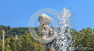 Statue of Melpomene in Greek mythology the muse of singing Editorial Stock Photo