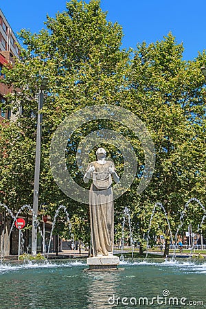 Statue of Melpomene in Greek mythology the muse of singing Editorial Stock Photo