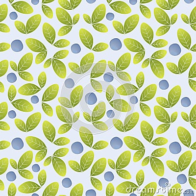 Bilberry seamless pattern vector background Vector Illustration