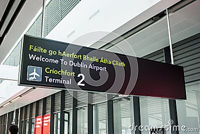 Dublin Airport, Ireland Editorial Stock Photo