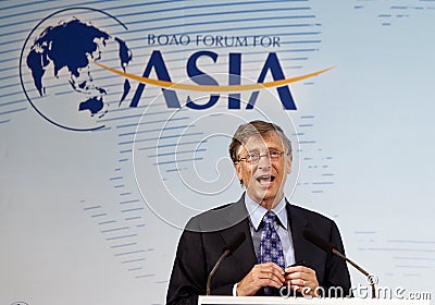 Bill Gates in china Editorial Stock Photo