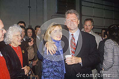 Bill and Hillary Clinton at St. Louis campaign Editorial Stock Photo