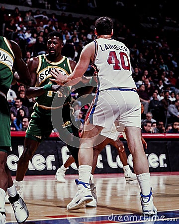 Bill Laimbeer, Detroit Pistons Editorial Stock Photo