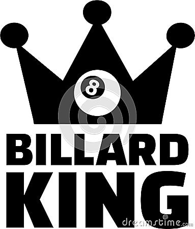 Billard King Eight Ball Vector Illustration