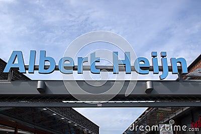Billboard Albert Heijn Supermarket At Weesp The Netherlands 28-4-2021 Editorial Stock Photo