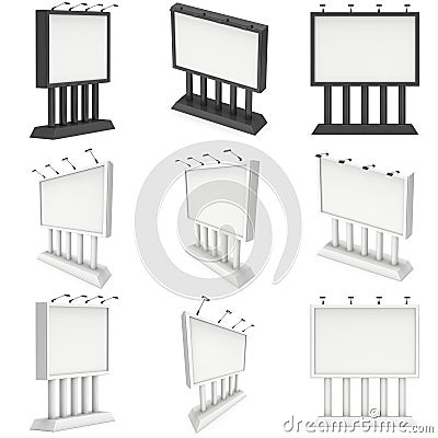 Billboard blank for outdoor advertising poster. Stock Photo