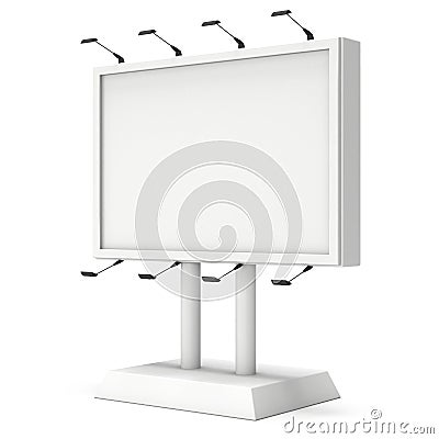 Billboard blank for outdoor advertising poster. Stock Photo