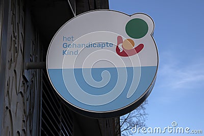 Billboard Company Het Gehandicapte Kind At Amsterdam The Netherlands 2020 Editorial Stock Photo