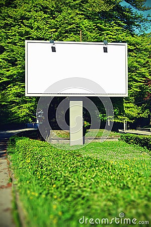 Billboard with empty screen Stock Photo