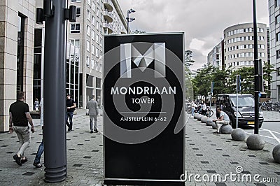 Billboard From The Mondriaan Tower Amsterdam The Netherlands Editorial Stock Photo