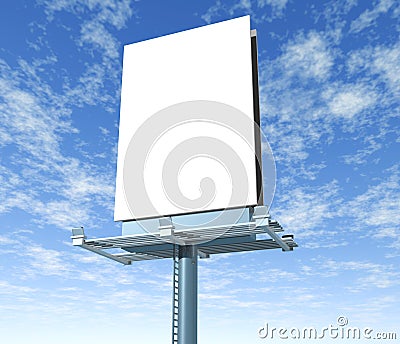 Billboard outdoor display with sky Stock Photo