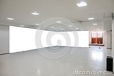 Billboard Underground Wall Mural Blank White Clipping P Stock Photo