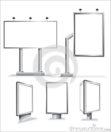 Billboards sitylight advertising Vector Illustration