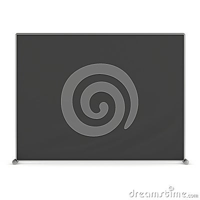 Billet press wall with black screen banner. Stock Photo