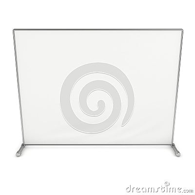 Billet press wall with blank banner. Stock Photo