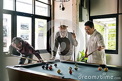 Billiard Ball Club Leisure Sport Shot Team Game Concept Stock Photo