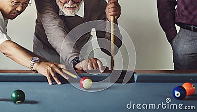 Billiard Ball Club Leisure Sport Shot Team Game Concept Stock Photo