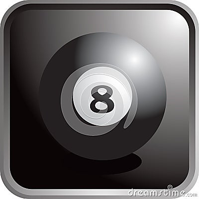 Billiard ball icon Vector Illustration