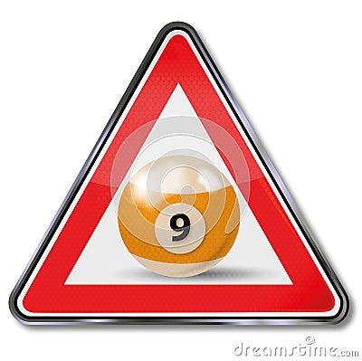 Billiard ball number nine Vector Illustration