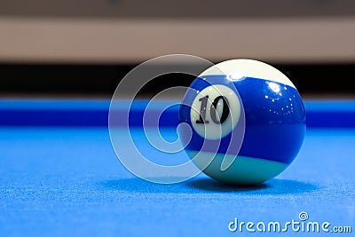 Billiard ball number 10 Stock Photo