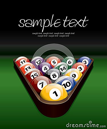 Billiard Ball Set 2 Vector Illustration