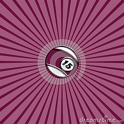 billiard ball sketch doodle Vector Illustration