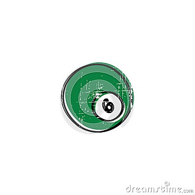 billiard ball sketch grungy doodle Vector Illustration