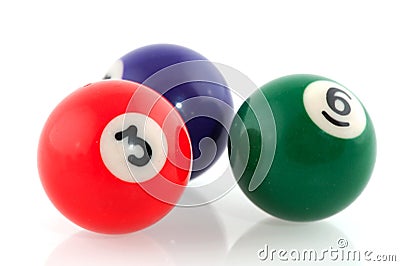 Billiard balls Stock Photo