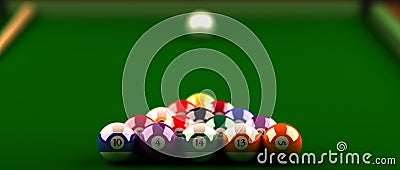 Billiard balls Stock Photo