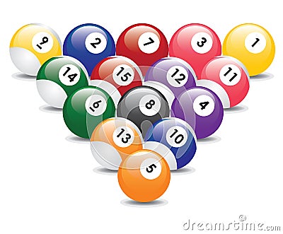 Billiard balls Vector Illustration