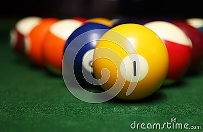 Billiard balls Stock Photo