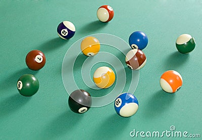 Billiard balls Stock Photo