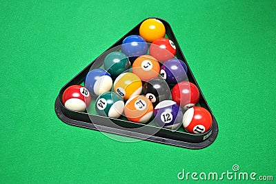 Billiard balls Stock Photo