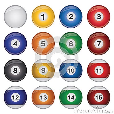 Billiard Balls Vector Illustration