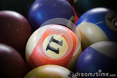 Billiard balls Stock Photo