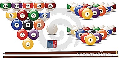 Billiard balls Stock Photo