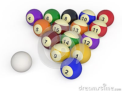 Billiard balls Stock Photo