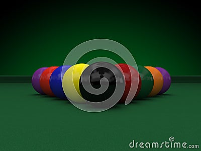 Billiard balls Stock Photo