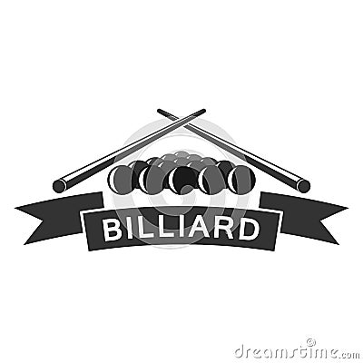 Billiard club logo template design Vector Illustration
