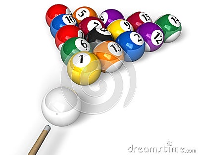 Billiard concept Stock Photo