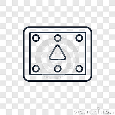 Billiard concept vector linear icon isolated on transparent back Vector Illustration