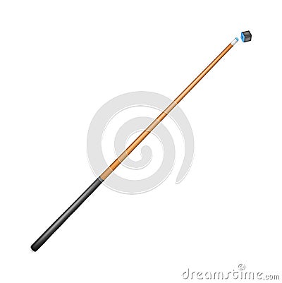 Billiard cue and chalk block Vector Illustration