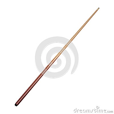 Billiard cue isolated on white background. Vector Illustration