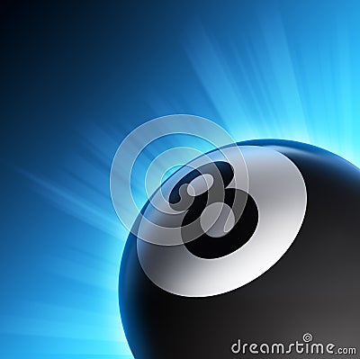 Billiard eight ball Stock Photo