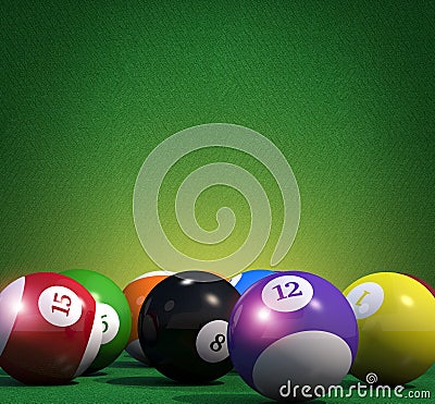 Billiard Game Copy Space Stock Photo